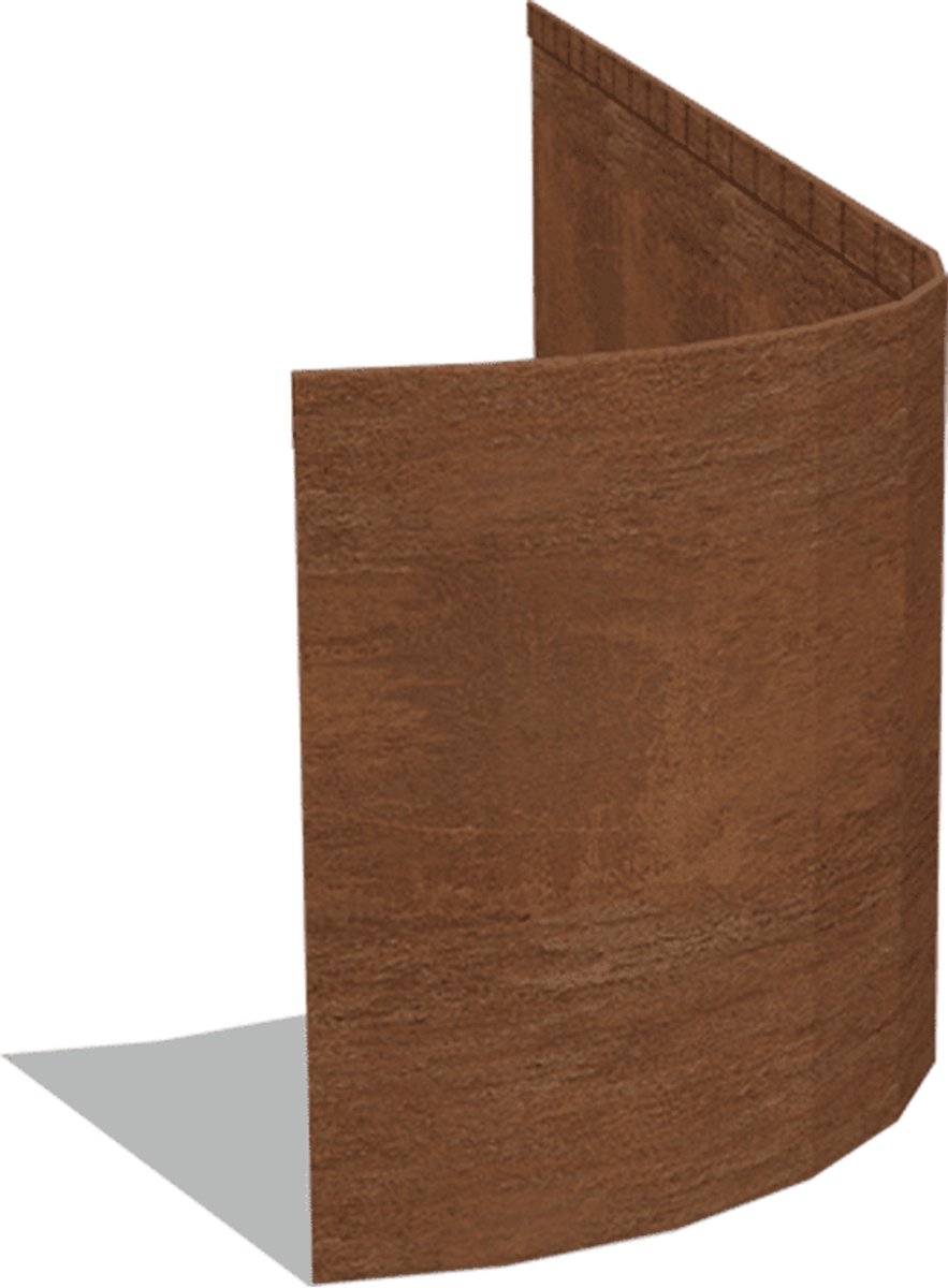 Cortenstaal borderrand - Geplet FLEX - Hoogte 35 cm - 150 cm - Roestkleur - MySteel