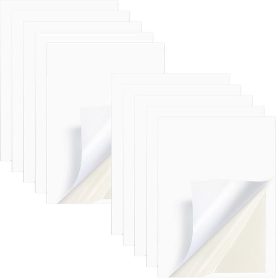 10Pcs A4 Double Sided Self Adhesive Sheets - Clear Craft Adhesive Tape - Super Strong Sticky A4 Self Adhesive Sheets voor Crafts Album Decoration DIY