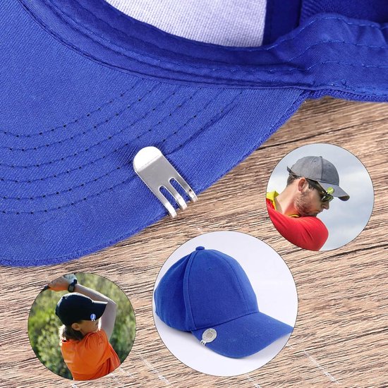 6st Magnetische Golfbalmarkeerder Petclips - Zilveren Pettenhouder - Professionele Golf Trainingsaccessoires voor Petten Broeken Handschoenen Riemen Cadeaus Vrouwen Mannen — afbeelding 4