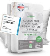 Welldora 2-Delige Set Anti-Allergie Kussensloop 40 x 60 cm met Rits | Geteste Kussenbeschermer Tegen Huisstofmijt | Oeko-Tex Gecertificeerd | Wasbaar tot 95°C | Encasing 40x60 cm voor Allergieën en Gevoelige Huid