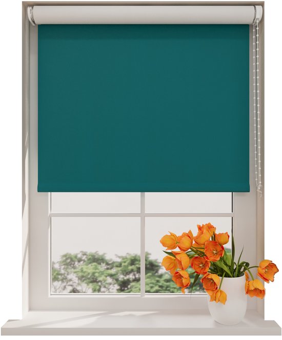 Store enrouleur Easy Blackout Pétrole 180 x 190 cm