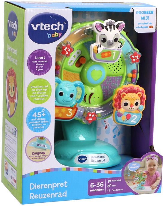 VTech Baby Dierenpret Reuzenrad Activity-Center - Interactief Speelgoed - Cadeau - 6 tot 36 Maanden