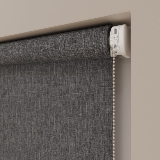Store enrouleur électrique Easy Texture Blackout Anthracite 180 x 190 cm - CMD-02-P