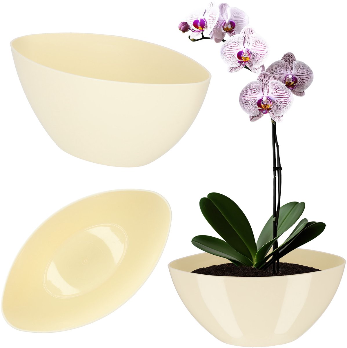 Elho bloempot Brussels orchidee transparant D 12,5 H 15,5 cm kopen