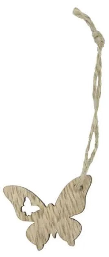 Kadohanger vlinder Naturel – 36 st – hout