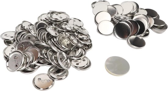 Button Badge Onderdelen Kit Roestvrij 100 Sets DIY Benodigdheden Pin Button Back Gift Onderdelen Voor Button Making Machine (56MM