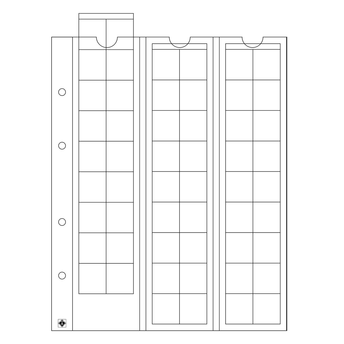 Leuchtturm Optima 20 muntbladen - 5 stuks