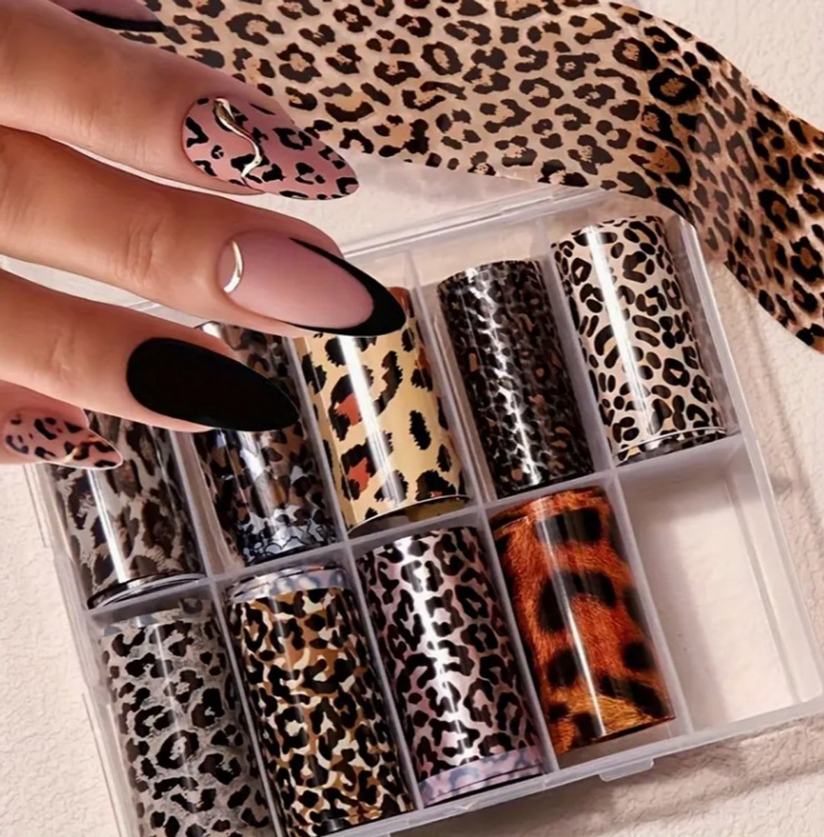 Nagel Folie - Nagelfolie - Nagelstickers - Nail Art - Luipaard Patroon - 10 Stuks