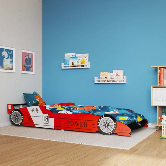 vidaXL - Kinderbed - raceauto - rood - 90x200 - cm