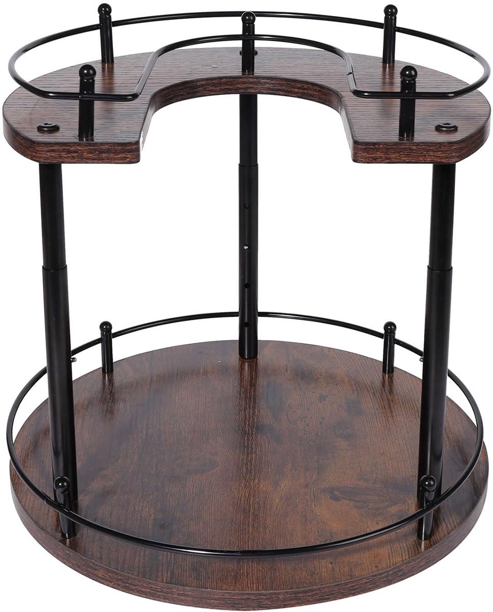 Ruimtebesparend kruidenrek - 2-laags - 12 inch - bruin hout