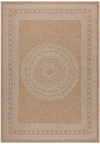 Natur Rug Kumar Tapis d'Extérieur Sisal Poils Ras Intérieur et Plein air Beige - 80x250 CM