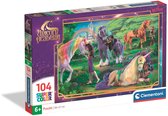 Clementoni - Puzzle - Académie des Unicorn - 104 pièces - Super Color - à partir de 5 ans