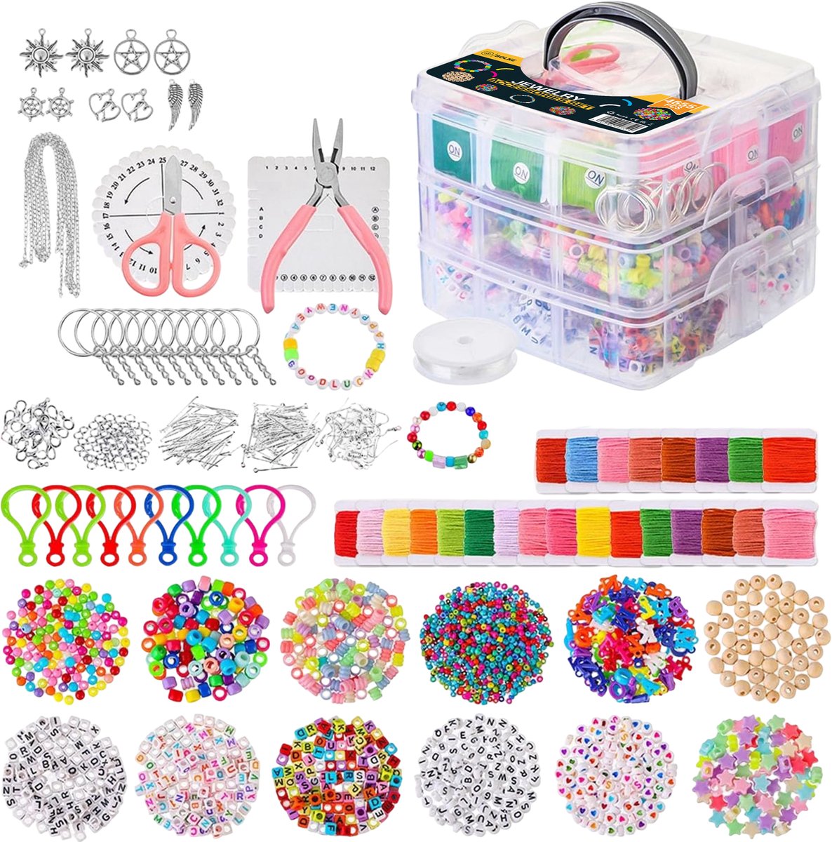 Bolke® - armbandjes maken meisjes - knutselen meisjes - armbandjes maken - sieraden maken - XXL pakket alles in 1!