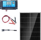 Zonnepaneel Kit - Monokristallijn Paneel - Energie Voorziening - Hoge Omzetting - 100 W - Zwart