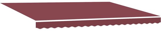 vidaXL - Auvent - manuel - extensible - avec - LED - 450x300 - cm - rouge bordeaux