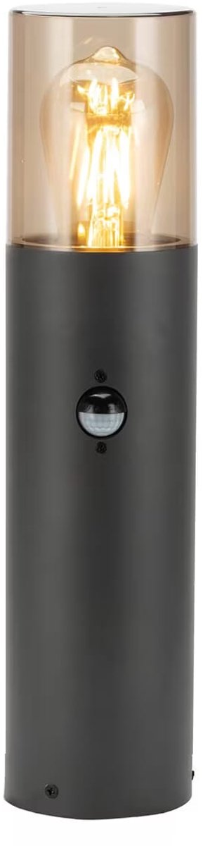 Avide Staande Buitenlamp Athen met Bewegingssensor - Moderne Sokkellamp PIR - 30cm - LED - IP54 - 220-240V - Zwart