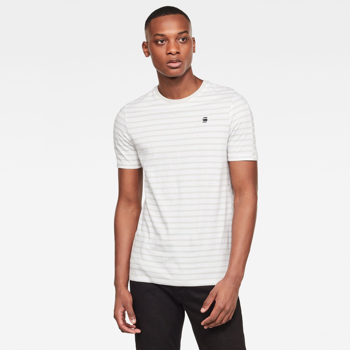 G-Star Korpaz stripe gr slim r t ss Heren T-shirts Grijs