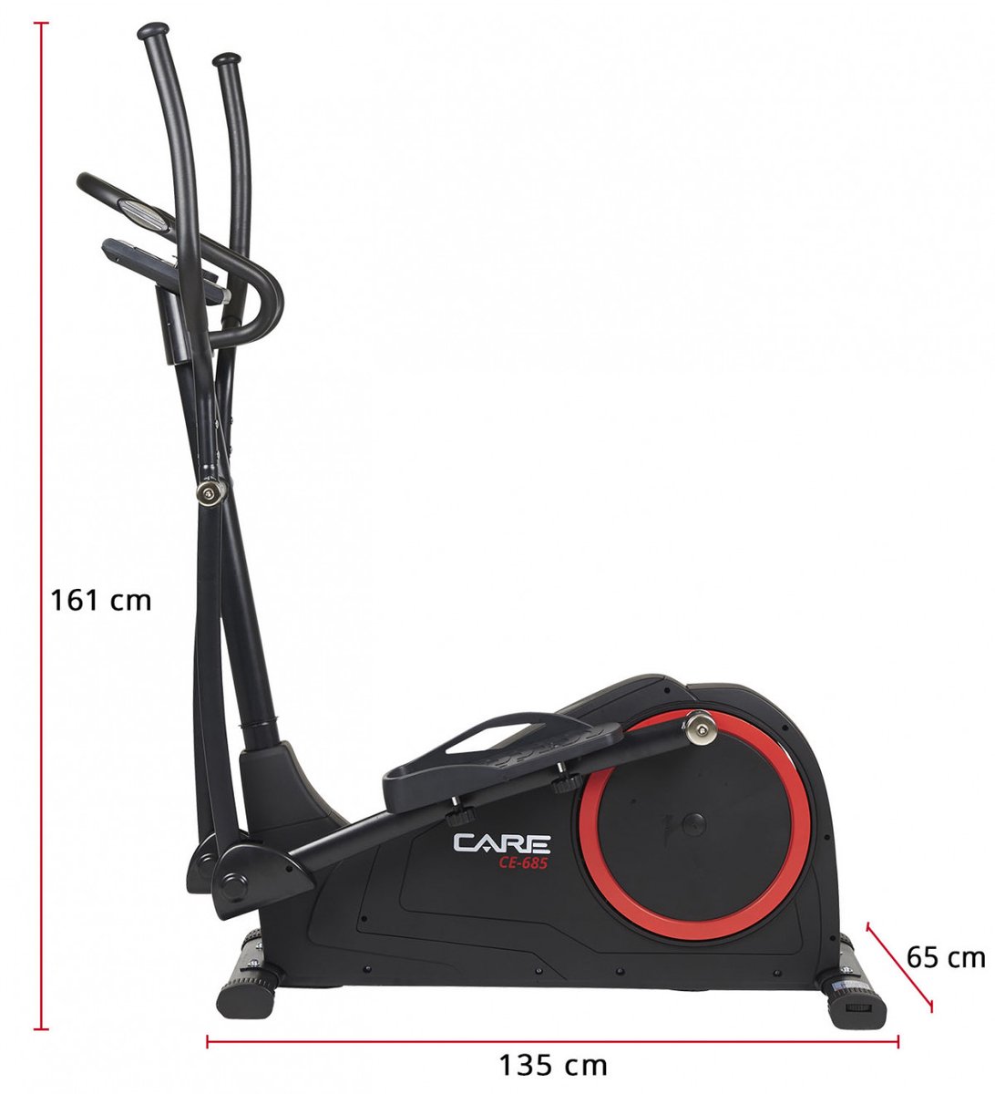 CARE CE-685 - Crosstrainer - 16 kg vliegwielmassa - 24 programma’s - 32 gemotoriseerde weerstandsniveaus - Voor regelmatig thuisgebruik thumbnail 4