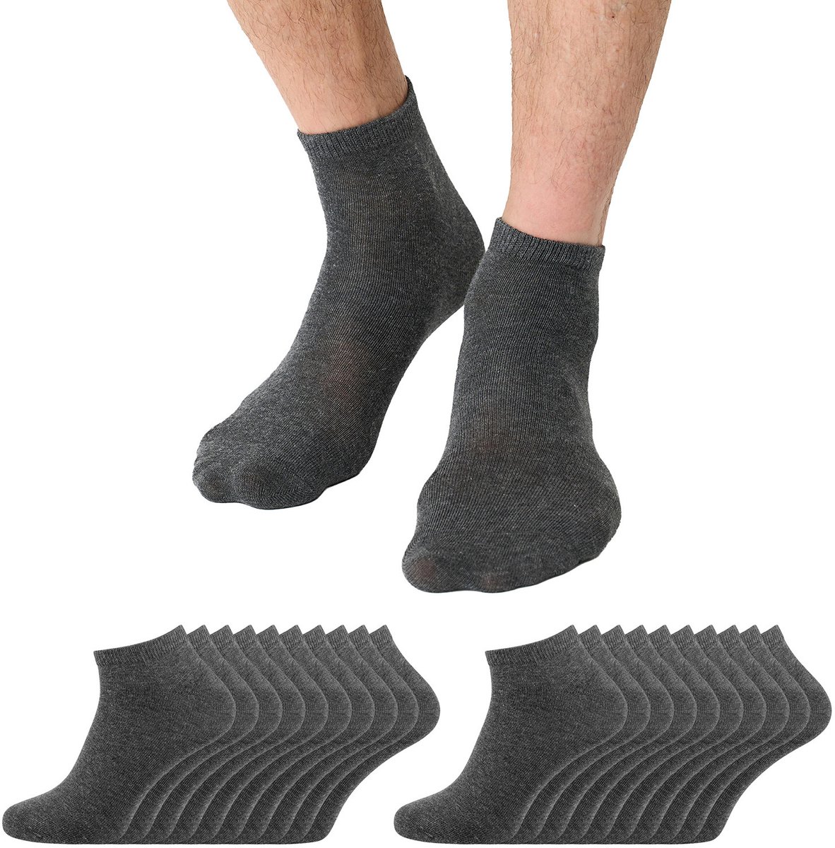 NUR DIE Sneakersocken Classic unifarben hautsympathisch