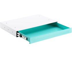 CAVO Stalen documentenlade 410 x 272 mm turquoise, wit, Bureaulade ondertafellade