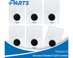 Ecovacs Deebot T30S Combo Stofzakken (6 Stuks, Plus.Parts® alternatief voor DDB030028)