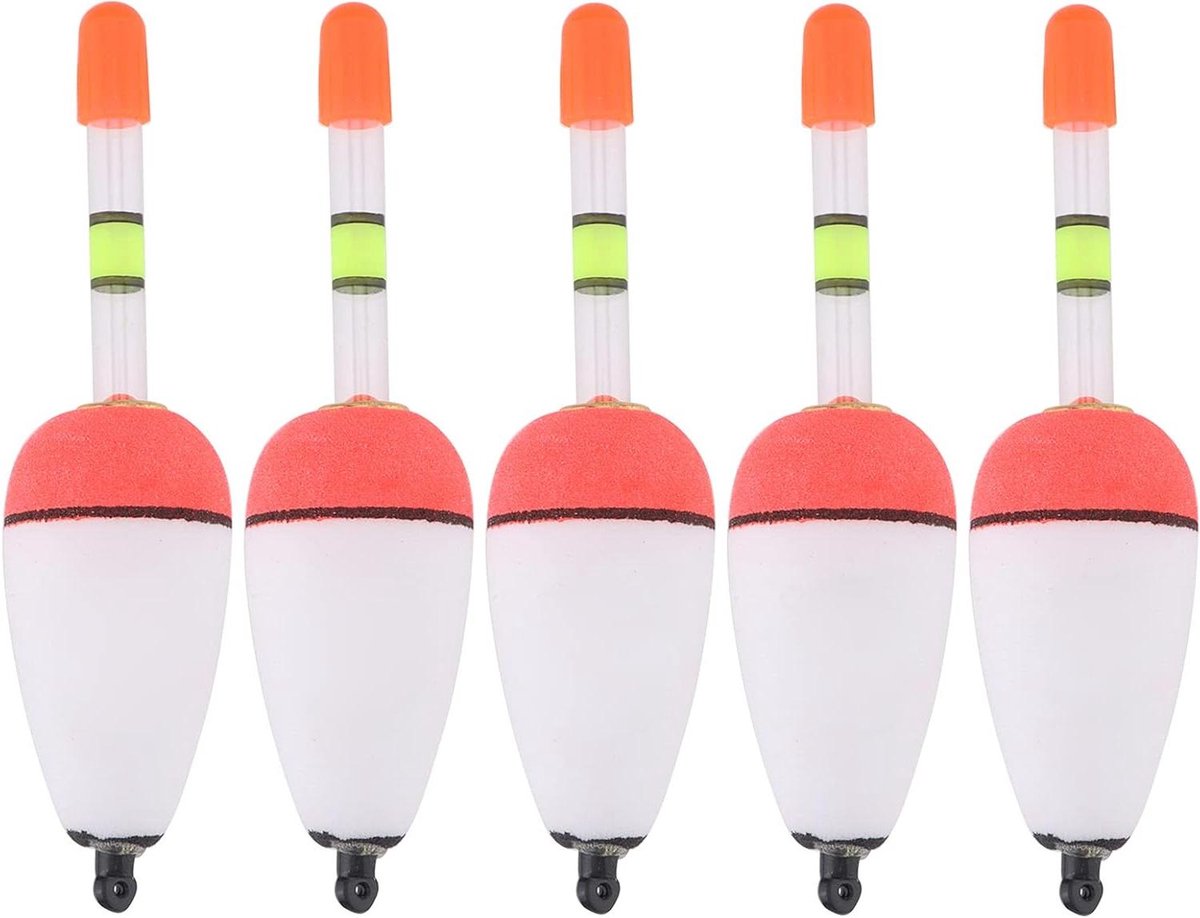Allecto Plus - Drijfvlotten Set (5 stuks) voor Afstandsvissen - Visdobbers Accessoires (10g) met Lange Afstand Ophangen