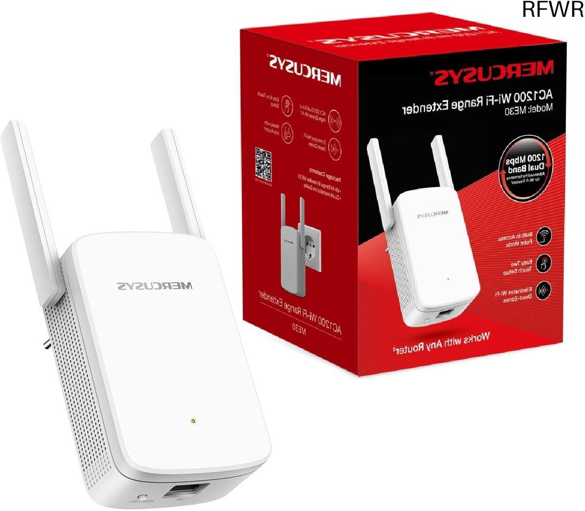 RFWR® AC1200 Wi-Fi Bereikversterker voor Uitgebreid Draadloos Bereik