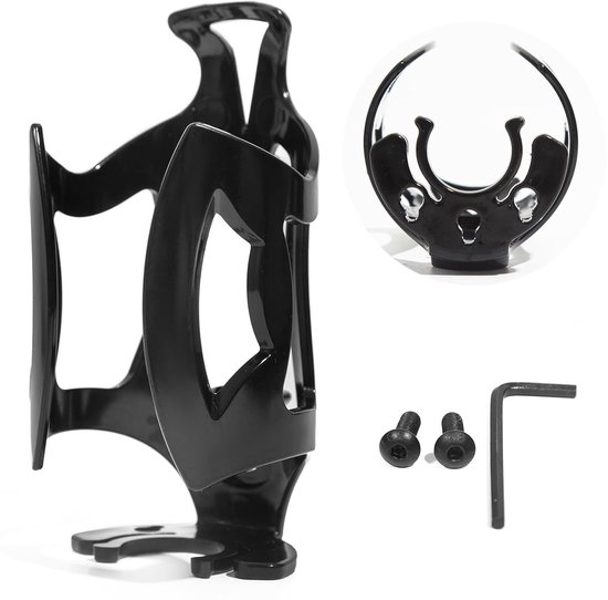 Flessenhouder Voor Fiets – Chassisklemdesign, Universeel Voor 6,5-8,5 Cm Buizen, Inclusief Schroeven En Gereedschap, 38g – Zwart, Geschikt Voor Race- En Mountainbikes