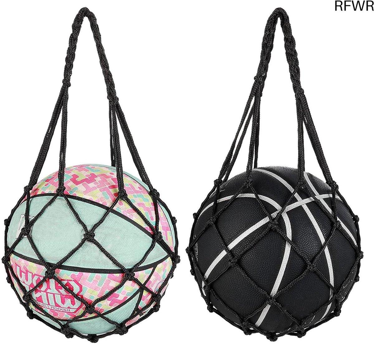 RFWR® 2 Stuks Sport Netten - Multifunctionele Opbergtassen voor Voetbal, Basketbal en Volleybal
