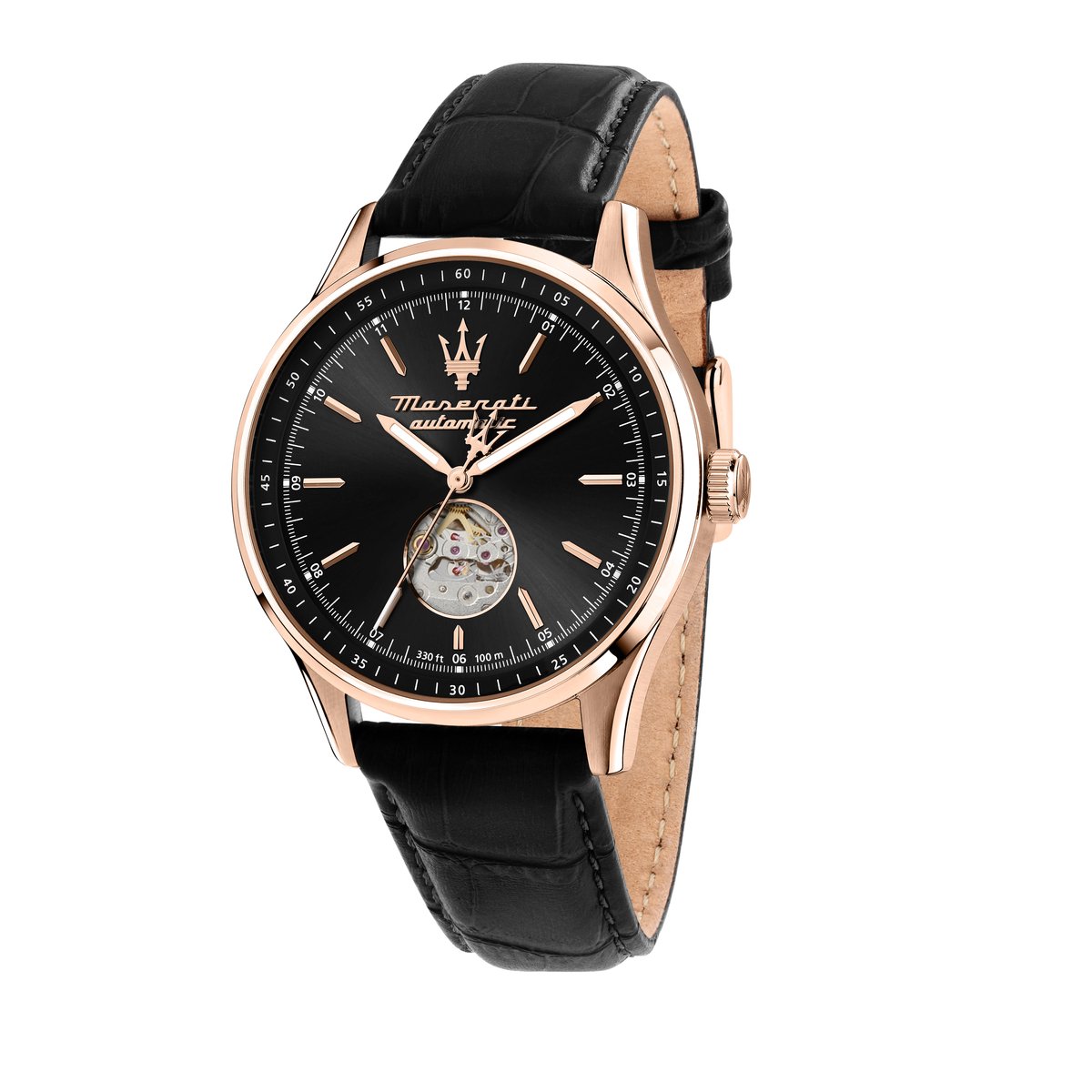 Maserati - R8821124001 - Sorpasso - Sorpasso - Automatic - Heren - Horloge - Zwart - Rose goud - 42 MM