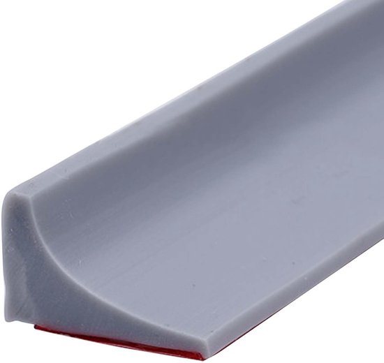 2m waterdichte strip - waterdrempel - zelfklevende douche waterdichte strip - douche drempel - waterdrempel - opvouwbare douche keerwand - waterdichte strip - droog- en natscheiding - sanitaire waterstop - grijs