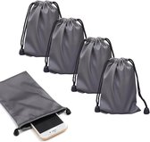 Allecto Plus - Microfiber waterdichte opbergtas voor mobiele telefoons en camera's - Set van 4 stuks