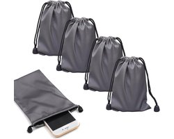 Allecto Plus - Microfiber waterdichte opbergtas voor mobiele telefoons en camera's - Set van 4 stuks