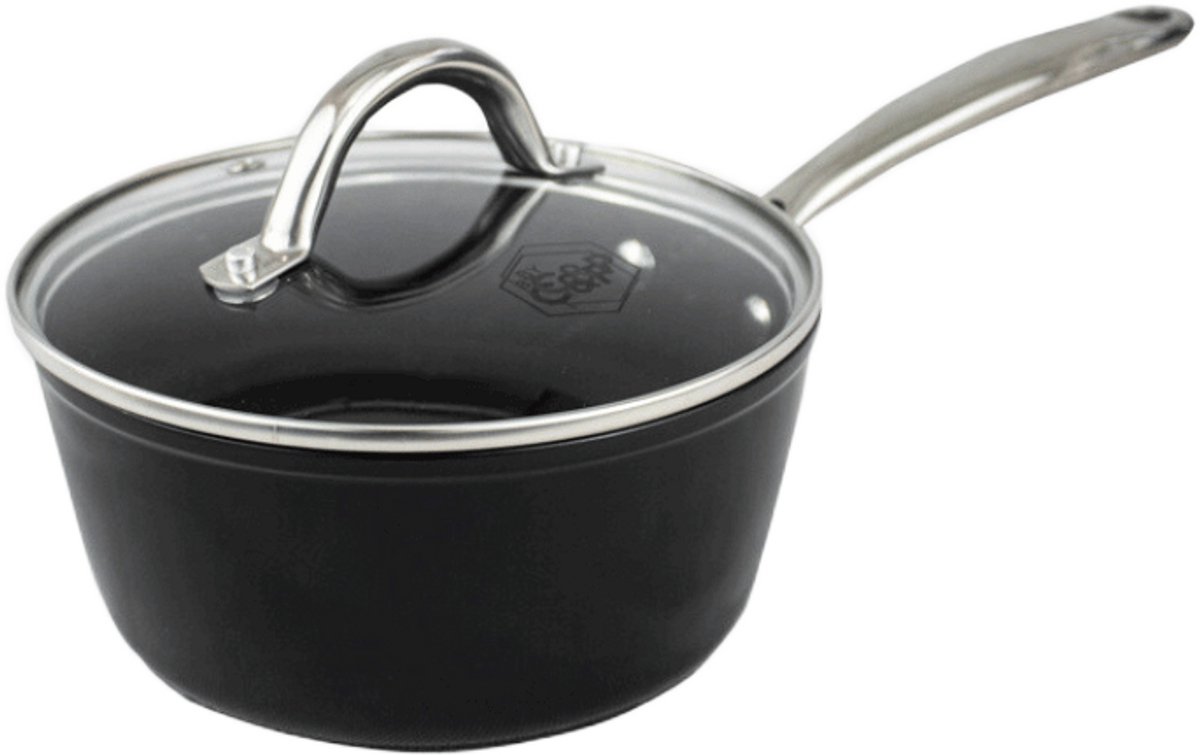 By C&P - Signature Steelpan 18 cm met glazen deksel