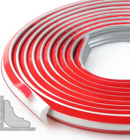 Wandlijst Zelfklevende flexibele decoratieve lijsten stoellijst voor doe-het-zelf decoratie thuis, wandbekledingsstrokenbeschermer, kastrand (wit, 40 mm × 6 m
