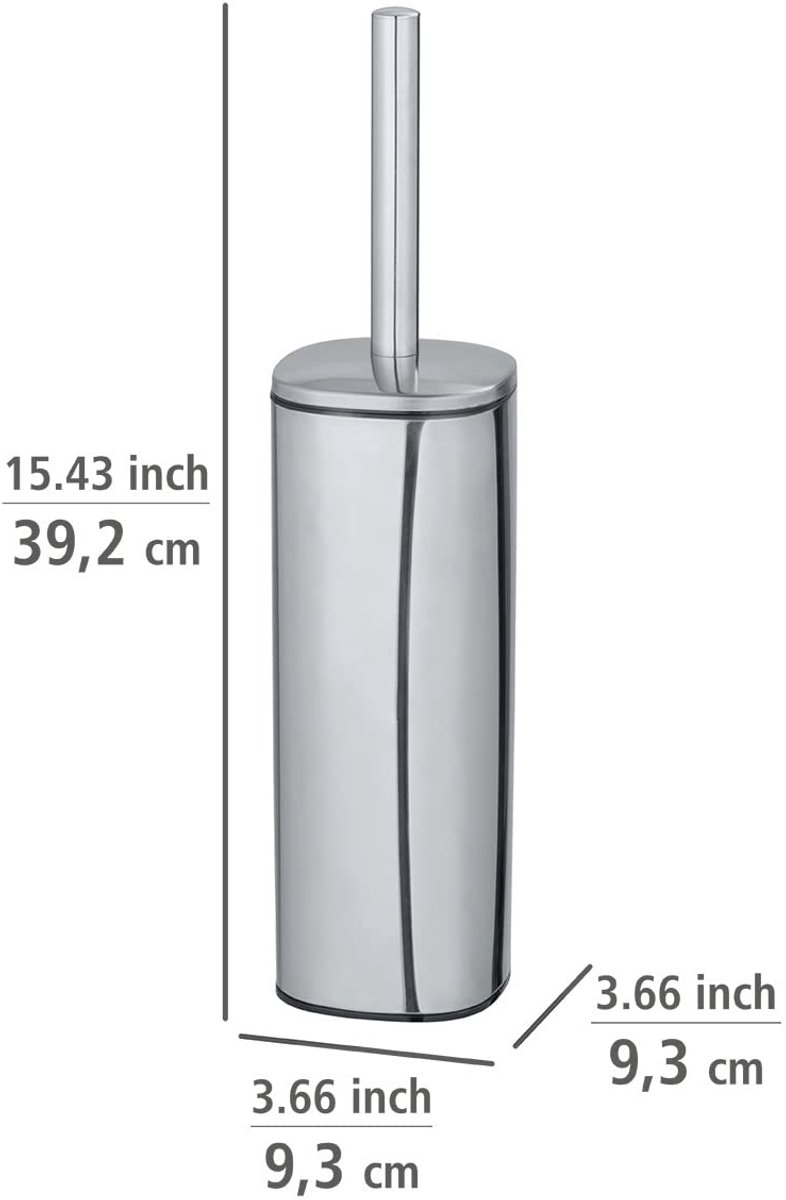Ibenzoa® Stijlvolle Toiletborstelset met Glanzende Zilveren Afwerking voor Luxe Badkamers