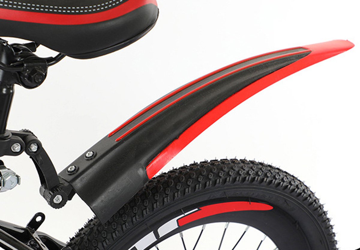 Spatbord Mountainbike Verstelbaar -universeel Spatborden Voor En Achter 24 - 26 Inch Groen-zwart