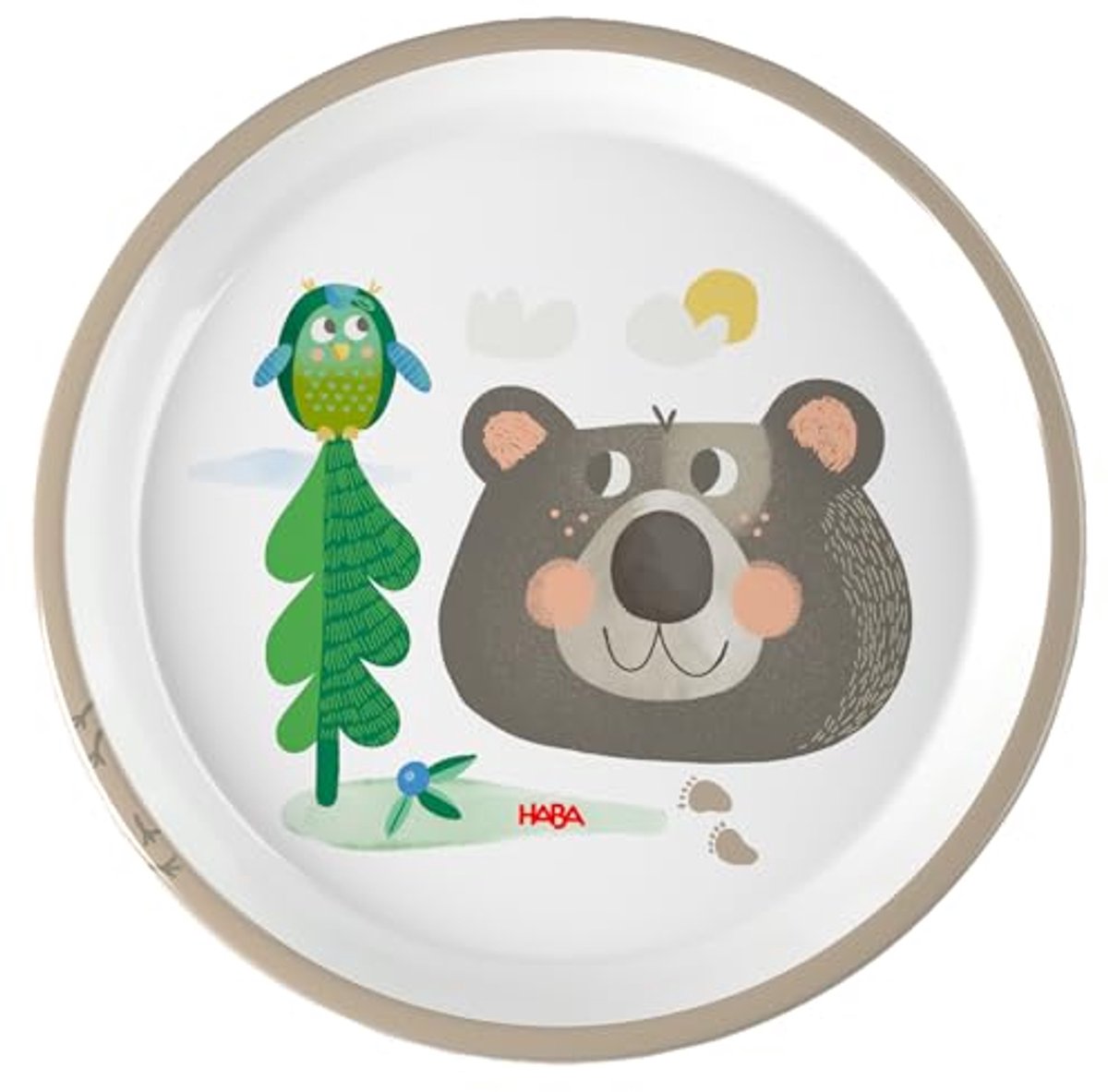 Haba kinderservies bord bos - melamine, BPA-vrij, antislip.
