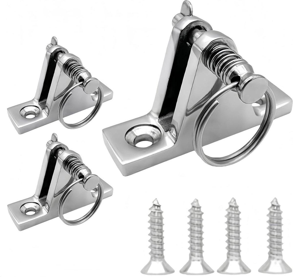 2 stuks Roestvrij Staal Deck Scharnieren voor Boten - Marine Boot Accessoires met Top Draaifunctie - Ideaal voor Boot Baldakijn - Marine Deck Scharnier Kit