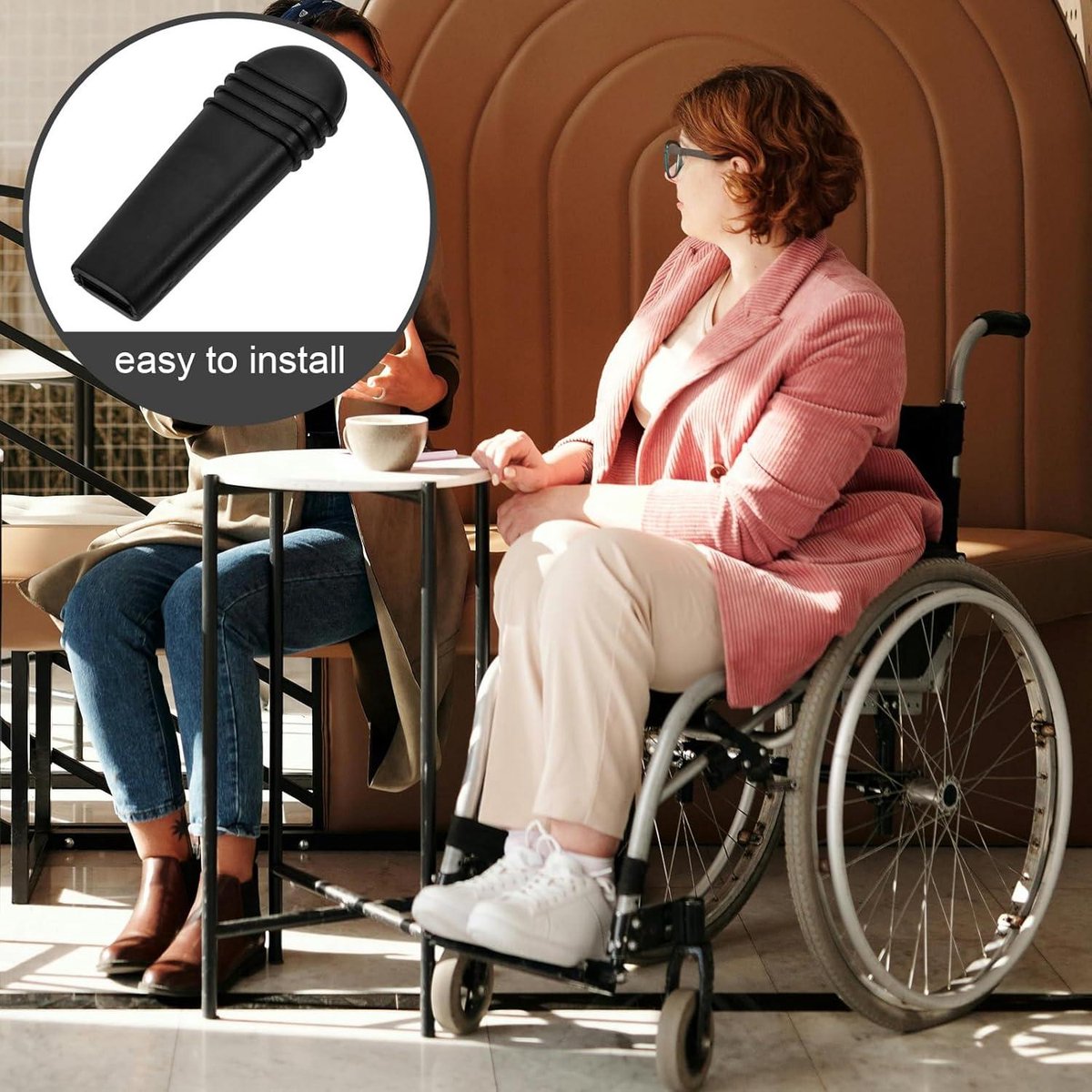 Lot De 2 Protège-leviers De Frein En PVC Pour Fauteuil Roulant - Neufs, Marque Healvian, Facile à Installer