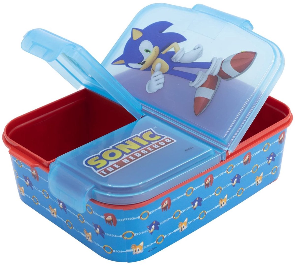 Sonic Broodtrommel / brooddoos met meerdere compartimenten