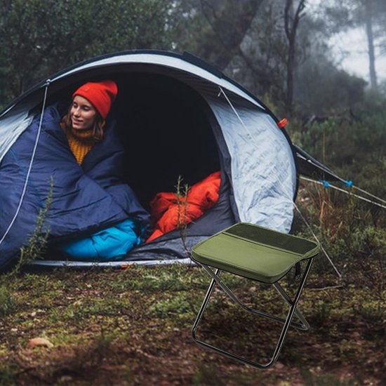 Opvouwbare kampeerstoel - Opvouwbaar Ultralicht Opvouwbaar - draagbare lichtgewicht - campingstoel - Rugzak opvouwbare kruk - met verstelbare schouderriem - Draagbare opvouwbare kruk van Merkloos — afbeelding 3
