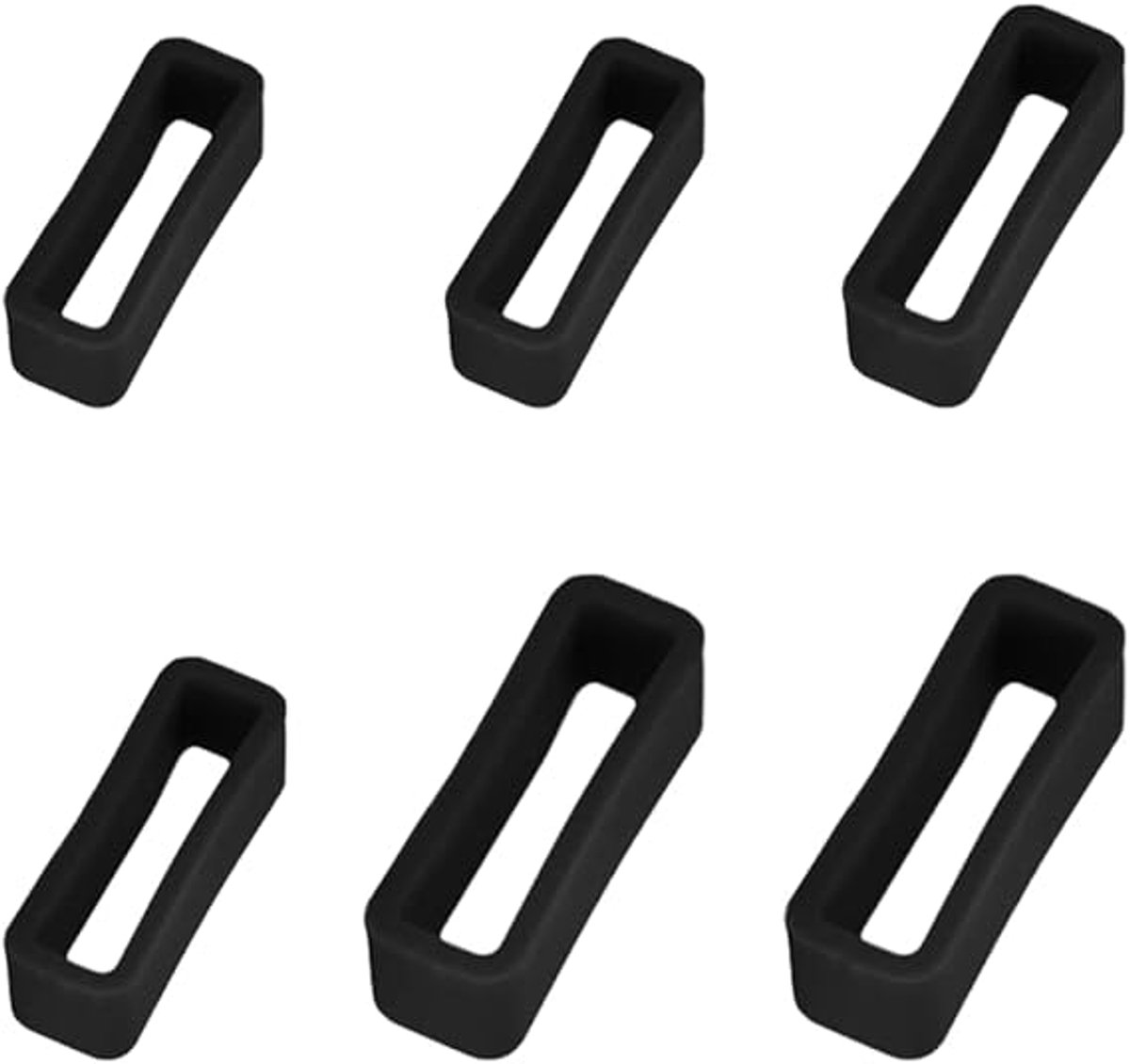 Siliconen horlogebandjes, 6 stuks armbandlus, reservehorlogebandje, lushouder, 18, 20, 22 mm