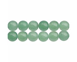 SKYBEADS Natuurlijke Echte Groene Aventurijn Halfedelsteen Kralen Rond 12mm voor Armbanden Oorbellen Sieraden Maken Rijgen 38cm Streng Ongeveer 30 Stuks