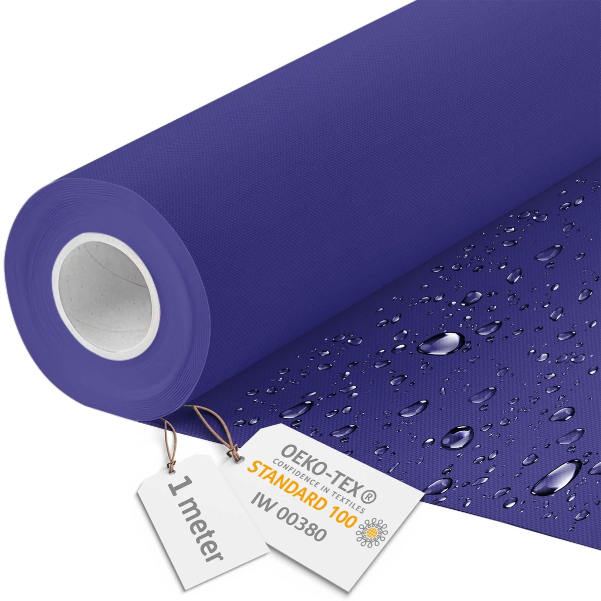 DreamRoots Canvas Waterdicht - Meubelstof per meter 160 cm breed - Waterafstotende stof 220 g/m2 600D - Zonneschermstof Waterdicht per meter Royal 1M