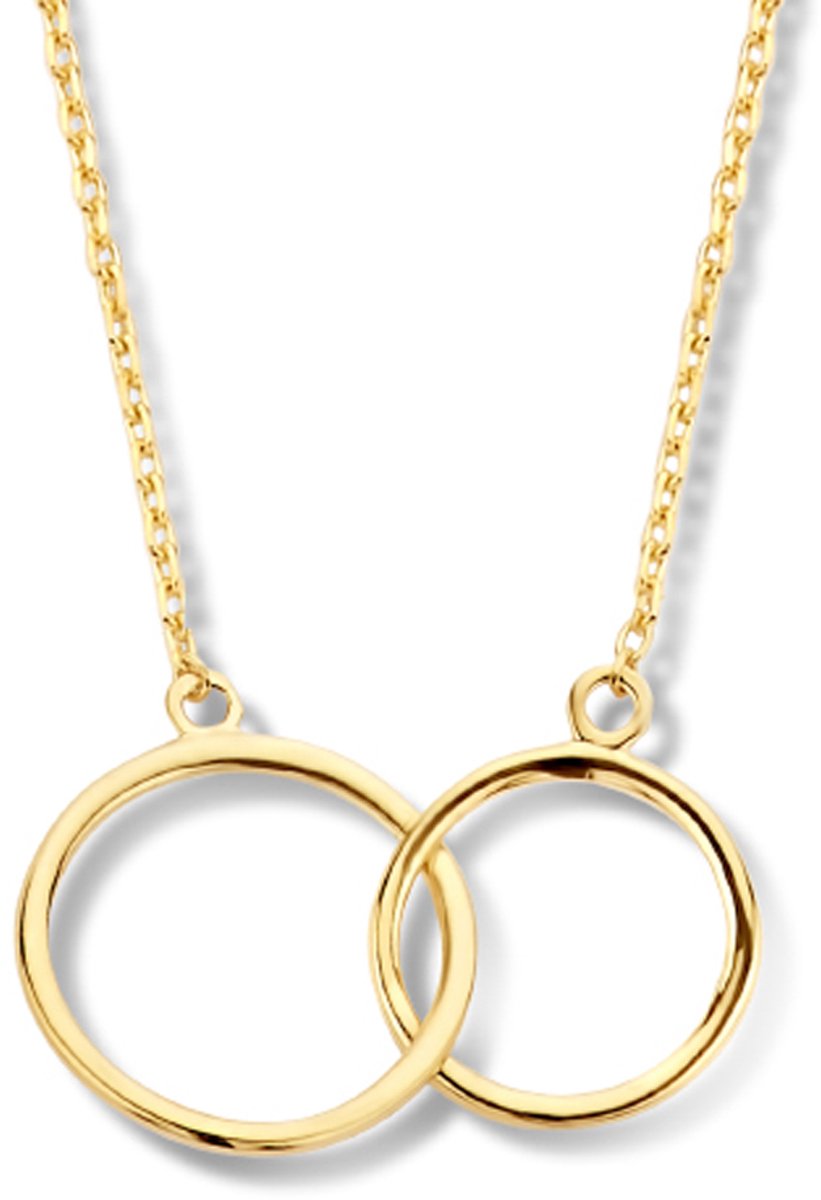 Marie Celeste ketting rondjes 0,8 mm 40 + 4 cm - 10 mm - Goud