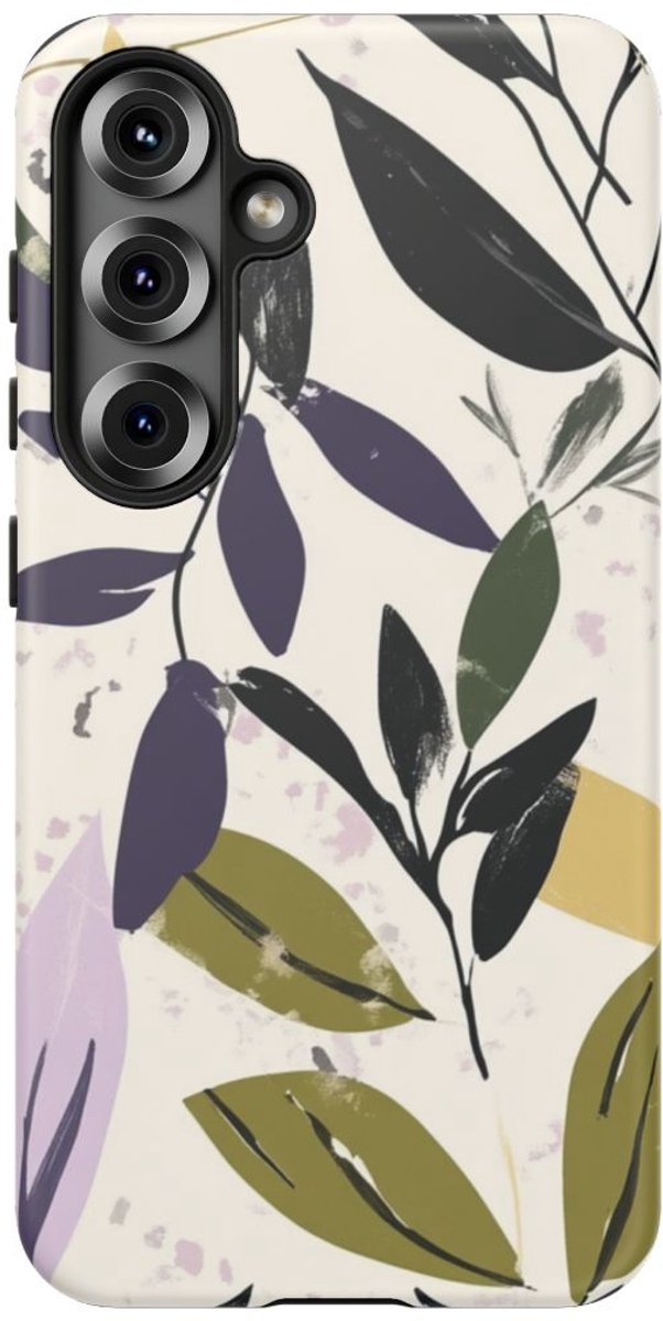 Gestileerd Botanisch Bladerenpatroon – Telefoonhoesje Geschikt voor Samsung Galaxy S25