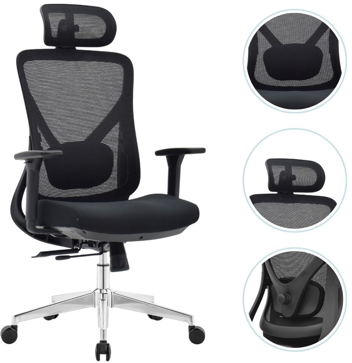 OfficeSense OS130 Ergonomische Bureaustoel - Mesh Office - OfficeSense - €189,00