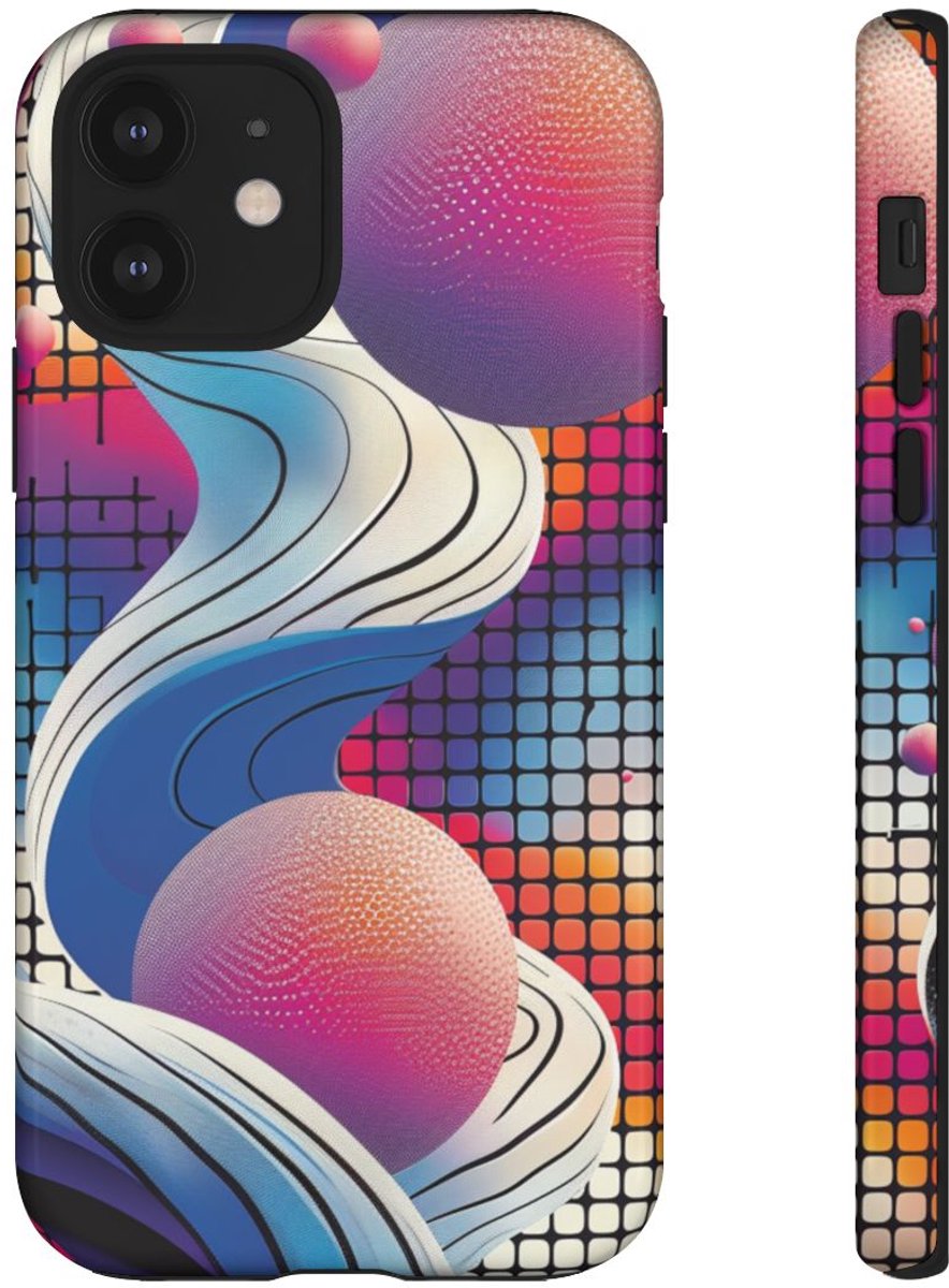 Kleurrijk Abstract Geometrisch Ontwerp – Telefoonhoesje Geschikt voor iPhone 12
