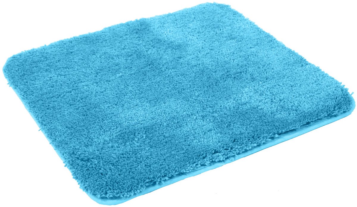 Kinzler J-10003/41 turquoise badmat, microvezel, 50x55 cm zonder uitsparing